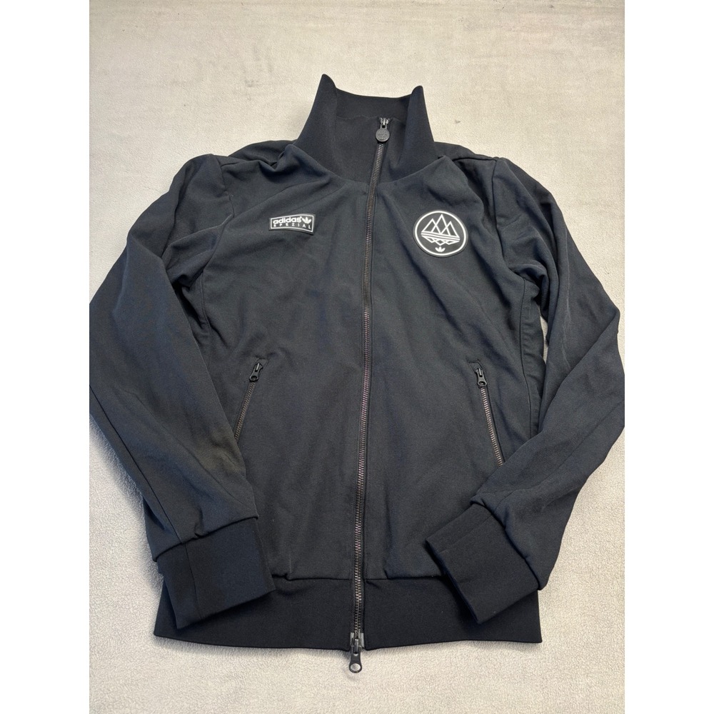 Adidas Spezial Track Jacket Black Full Zip Mock Neck Mens Small S S96323